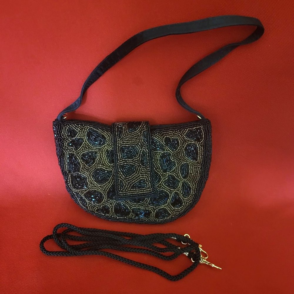 Y & S Sequined Small Hand Bag Clutch Evening Shoulder Crossbody Bag